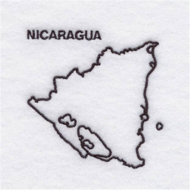 Picture of Country of Nicaragua Machine Embroidery Design