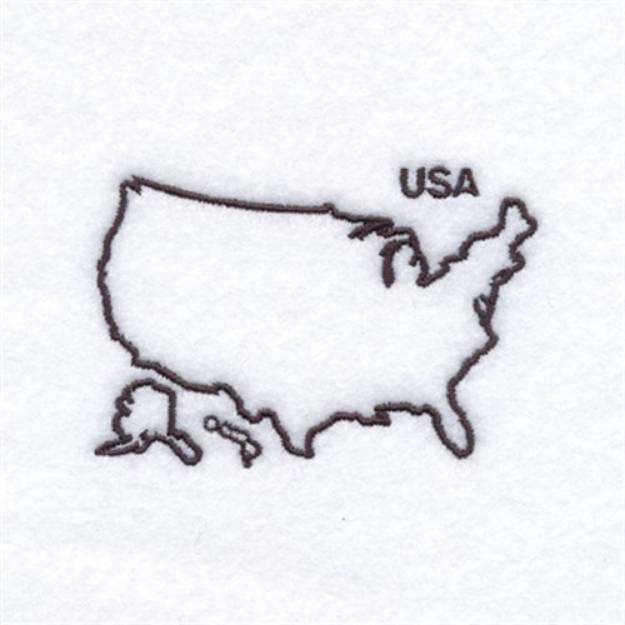 Picture of Country of United States of America Machine Embroidery Design