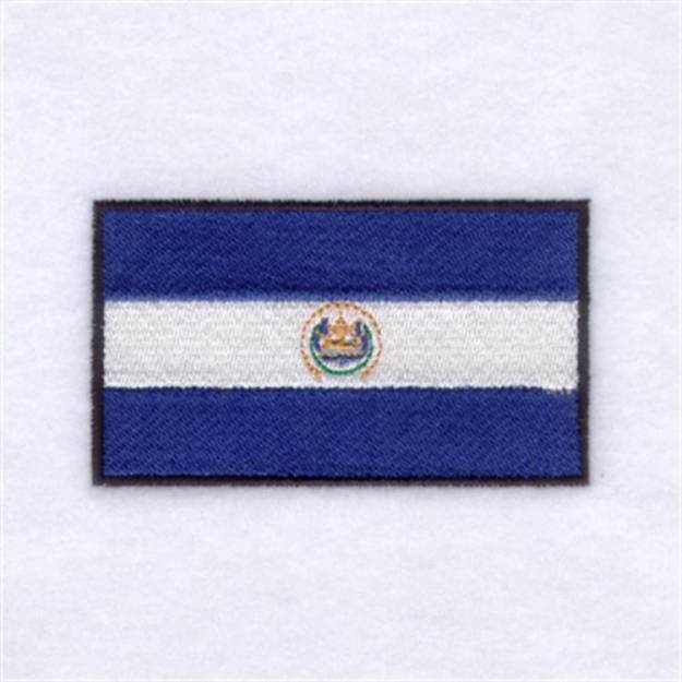 Picture of El Salvador Flag Machine Embroidery Design