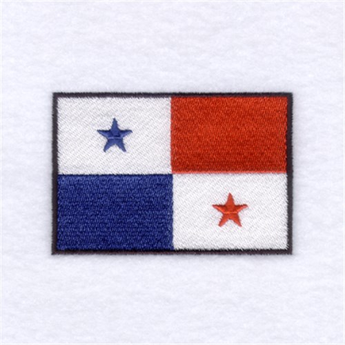 Panama Flag Machine Embroidery Design