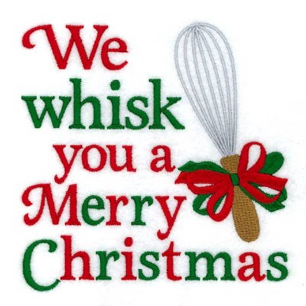 Picture of Wisk You a Merry Christmas Machine Embroidery Design