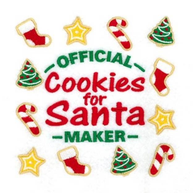 Picture of Official Cookies for Santa Maker Machine Embroidery Design