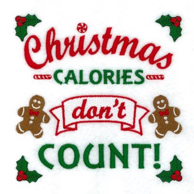 Picture of Christmas Calories Dont Count! Machine Embroidery Design