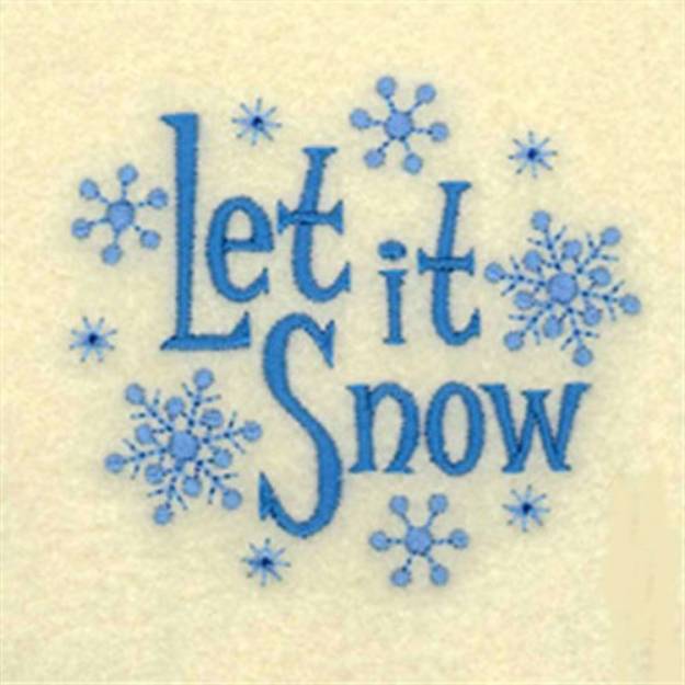 Picture of Let it Snow Ornament Machine Embroidery Design