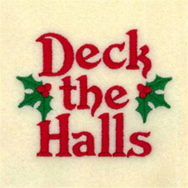 Picture of Deck the Halls Ornament Machine Embroidery Design