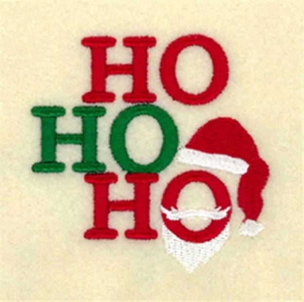 Picture of Ho Ho Ho Ornament Machine Embroidery Design