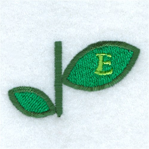 Flower Alphabet E Machine Embroidery Design