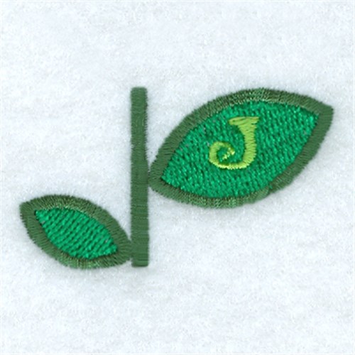 Flower Alphabet J Machine Embroidery Design