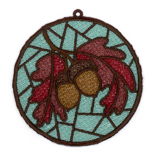 Picture of Acorn FSL Sun Catchers Machine Embroidery Design
