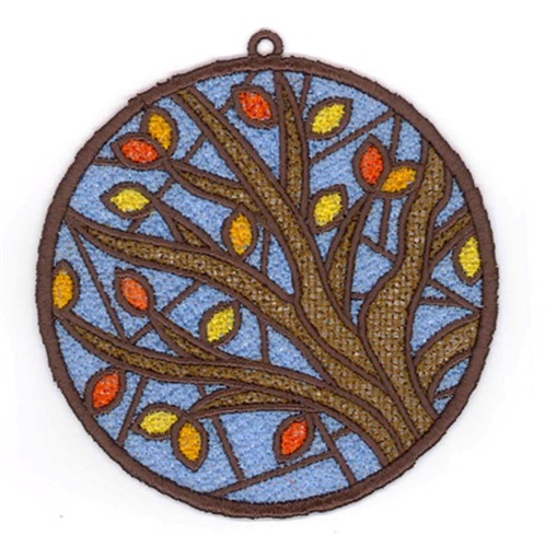 Tree FSL Sun Catchers Machine Embroidery Design
