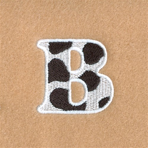 B Cow Font 1 1/2" High Machine Embroidery Design