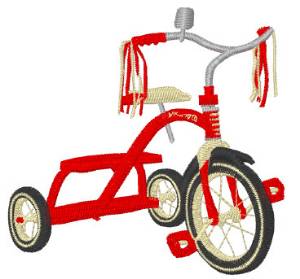 Picture of Tricycle Machine Embroidery Design