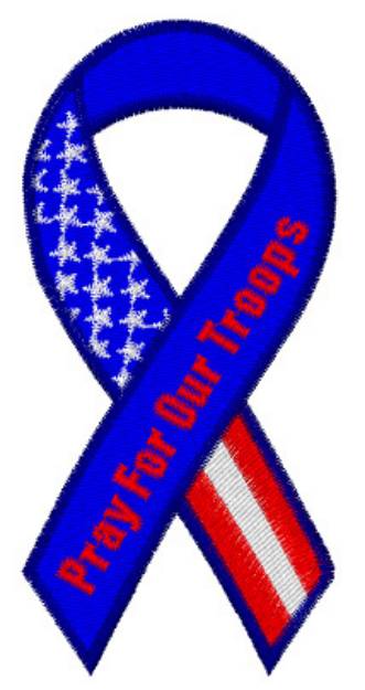 Picture of Pray For Our Troops Machine Embroidery Design