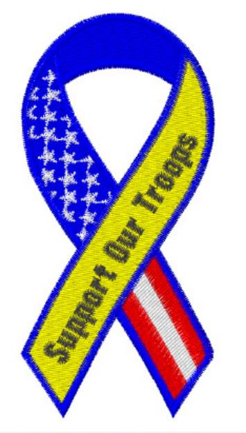 Picture of Troops Ribbon Machine Embroidery Design