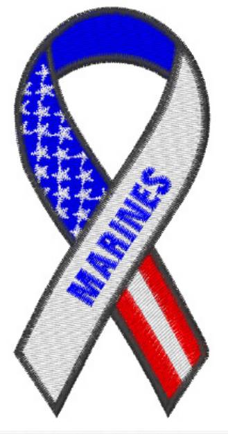 Picture of Marines Ribbon Machine Embroidery Design