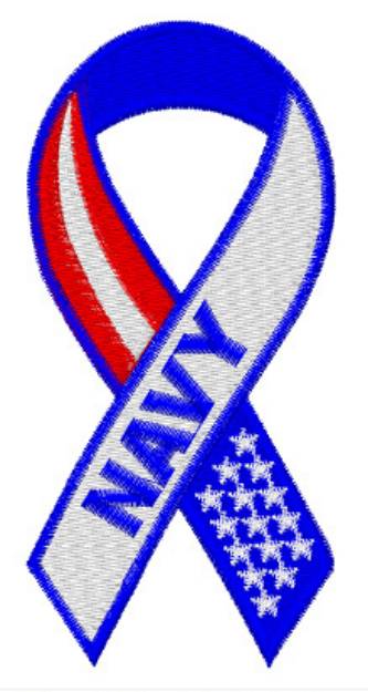 Picture of Navy Ribbon Machine Embroidery Design