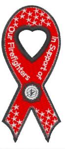 Picture of Firefighter Ribbon Machine Embroidery Design