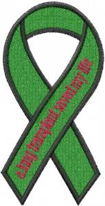 Picture of Lung Transplant Ribbon Machine Embroidery Design