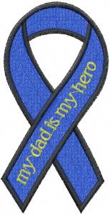Picture of Dad Hero Ribbon Machine Embroidery Design