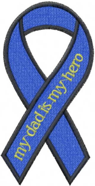 Picture of Dad Hero Ribbon Machine Embroidery Design