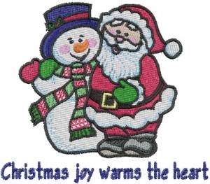 Picture of Santa & Snowman Machine Embroidery Design
