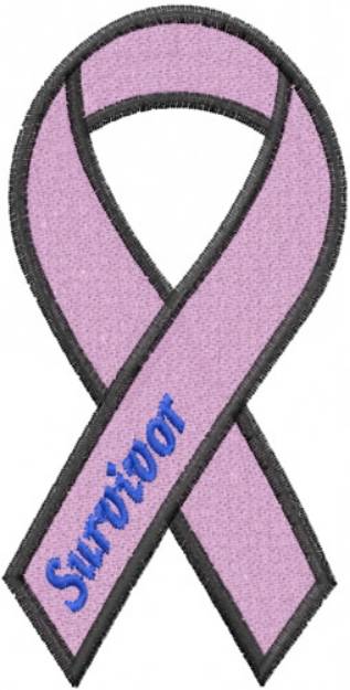 Picture of Pink Survivor Ribbon Machine Embroidery Design
