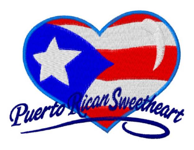 Picture of Puerto Rican Sweetheart Machine Embroidery Design