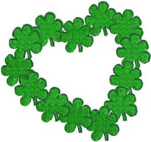 Picture of Shamrock Heart Machine Embroidery Design