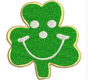Picture of Shamrock Smiley Machine Embroidery Design