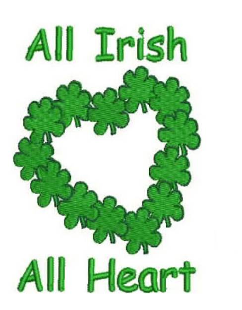 Picture of All Irish Heart Machine Embroidery Design
