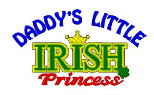 Picture of Daddys Irish Princess Machine Embroidery Design