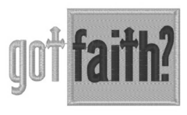 Picture of Got Faith Machine Embroidery Design