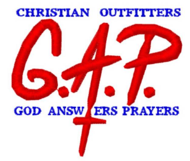 Picture of God Answers Prayers Machine Embroidery Design