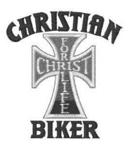 Picture of Christian Biker Machine Embroidery Design