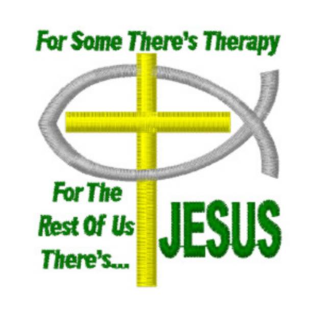 Picture of Jesus Therapy Machine Embroidery Design