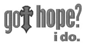Picture of Got Hope Machine Embroidery Design