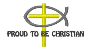 Picture of Proud Christian Machine Embroidery Design