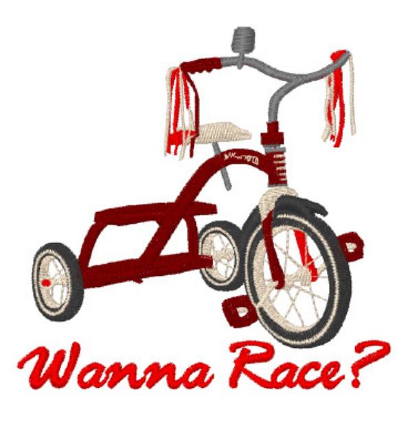 Picture of Baby Trike Racing Machine Embroidery Design