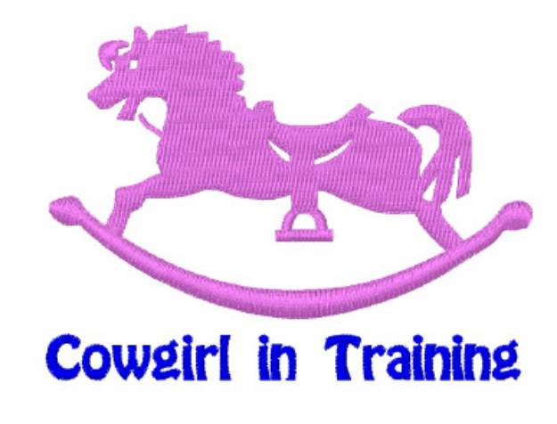 Picture of Cowgirl In Training Machine Embroidery Design