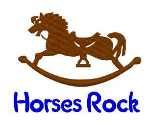 Picture of Horses Rock Machine Embroidery Design