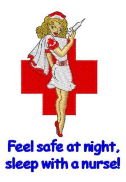 Picture of Nurse Feel Safe Machine Embroidery Design