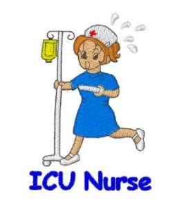 Picture of ICU Nurse Machine Embroidery Design