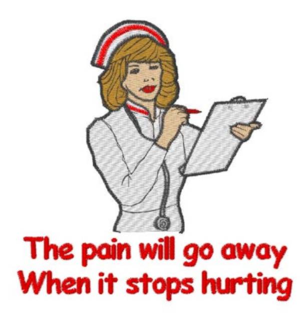Picture of Nurse Stops Hurting Machine Embroidery Design