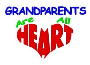 Picture of Grandparents are HEART Machine Embroidery Design