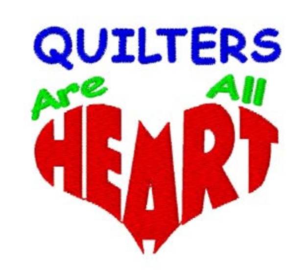 Picture of Quilters are HEART Machine Embroidery Design