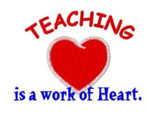 Picture of Teaching Work of Heart Machine Embroidery Design