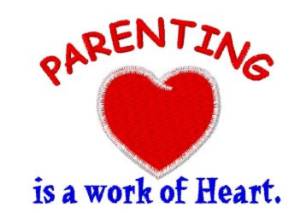 Picture of Parenting Work of Heart Machine Embroidery Design