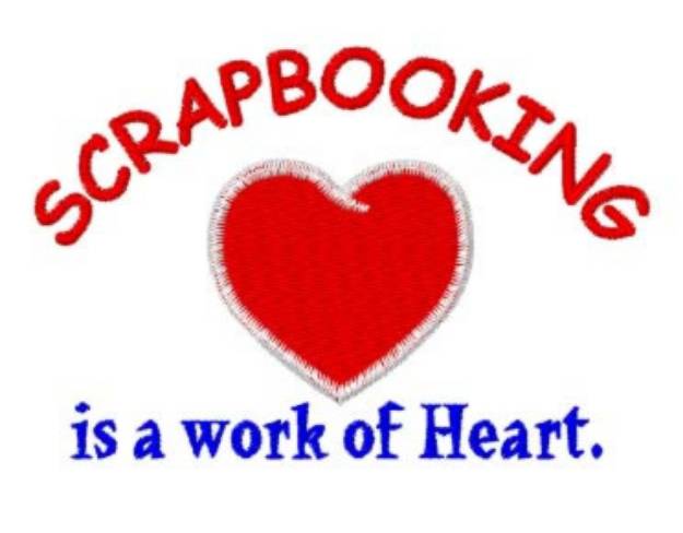 Picture of Scrapbooking Work of Heart Machine Embroidery Design
