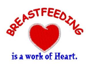 Picture of Breastfeeding Work of Heart Machine Embroidery Design