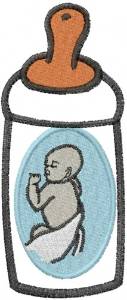 Picture of Baby Milk Bottle Machine Embroidery Design